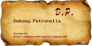 Dobosy Petronella névjegykártya
